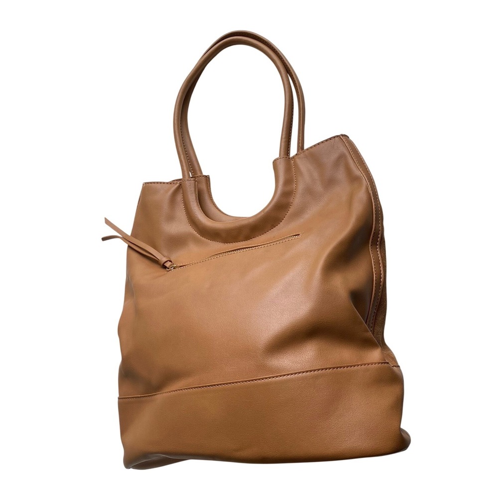 Sole Society Tan Brown Faux Leather Suede Handbag Shoulder Bag Boho Vibes